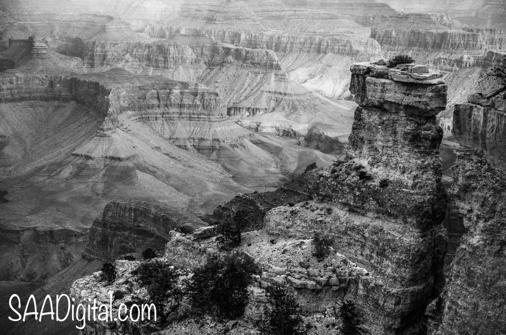 The Grand Canyon in northern Arizona on a frigid December day.