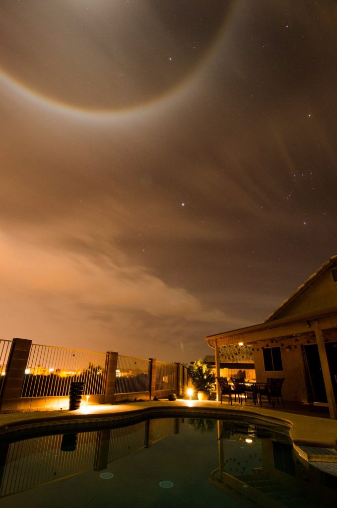 Last night's halo around the moon