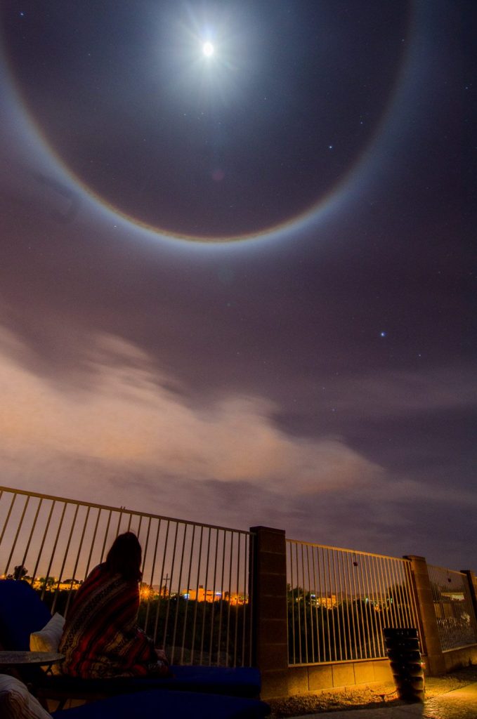 Last night's halo around the moon