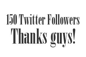 150 Twitter followers