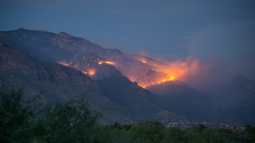 The Finger Rock fire in the Catalina Mountains